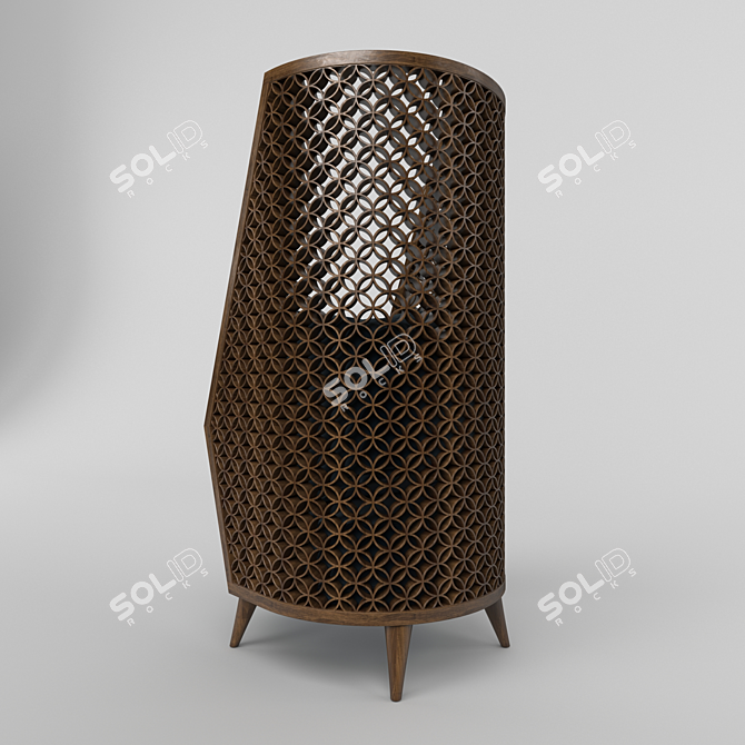 Elegant Oriental Chair 3D model image 2