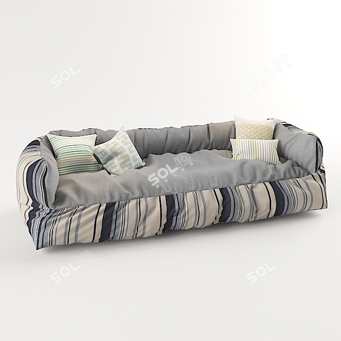 Comfort Haven Fabric Sofa 3D model image 1