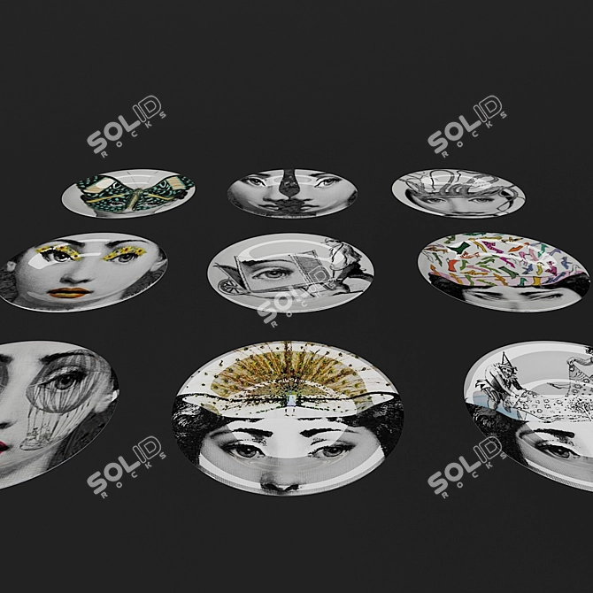 Exquisite Lina Cavalieri Plate 3D model image 3