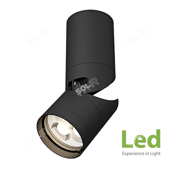 Adjustable LED Spot - Tiltable Lighting 3D model image 1