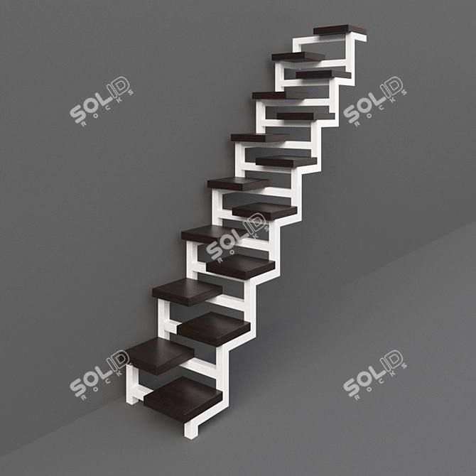 Title: Ultimate Reach 2300mm Ladder 3D model image 1