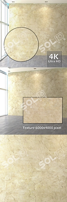 Seamless 4K Plaster Texture Set 3D model image 3