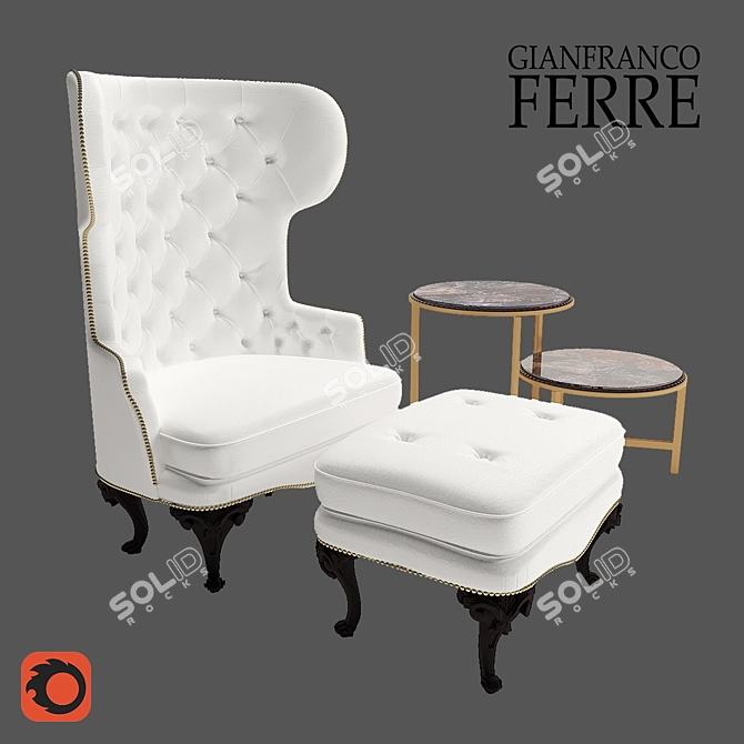 Luxury Gianfranco Ferre Home Set 3D model image 1