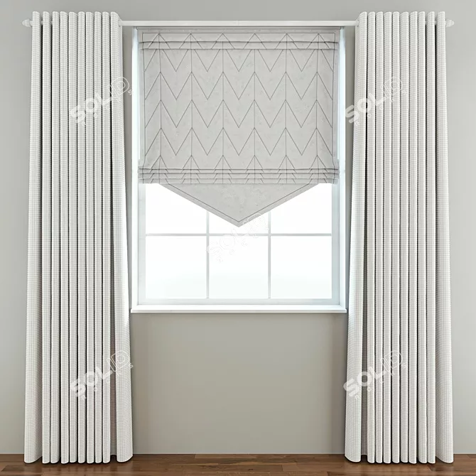 Elegant Drapes for Corona 3D model image 2