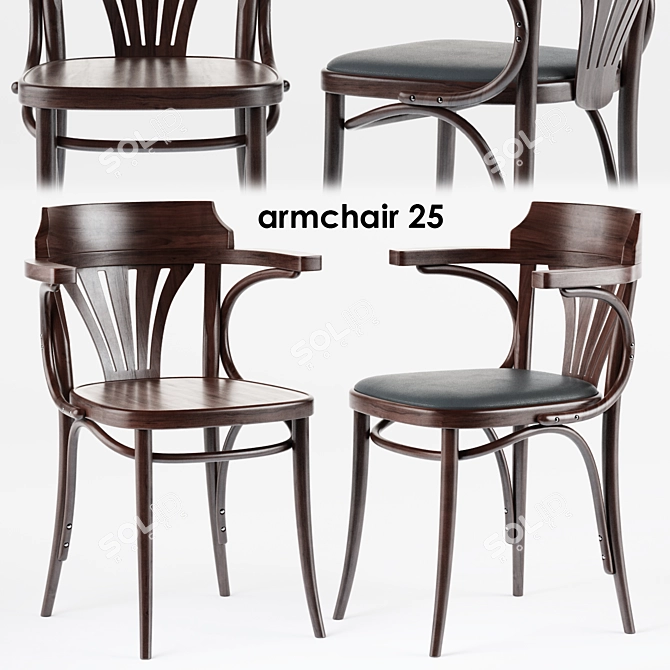 Modern Armchair 25 - Stylish Comfort for Your Home 3D model image 1