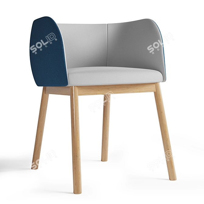 Elegant Mousse Chair: Versatile and Chic 3D model image 2