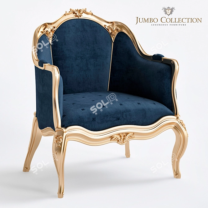 Elegant Jumbo Collection Armchair 3D model image 1