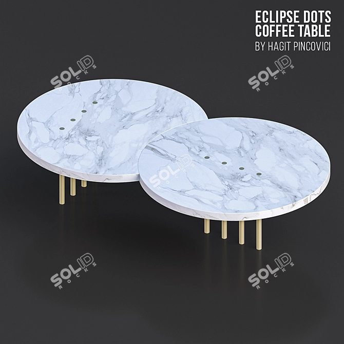 Moonlight Marble Coffee Table 3D model image 1