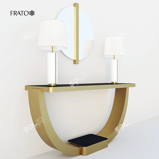 Modern Bologna Console: Sleek Design 3D model image 2