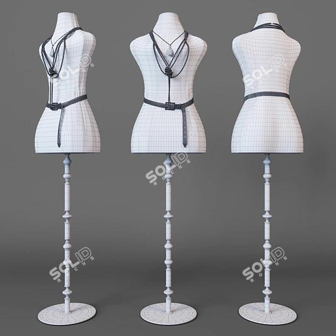 Elegant Floor Lamp Silhouette 3D model image 3