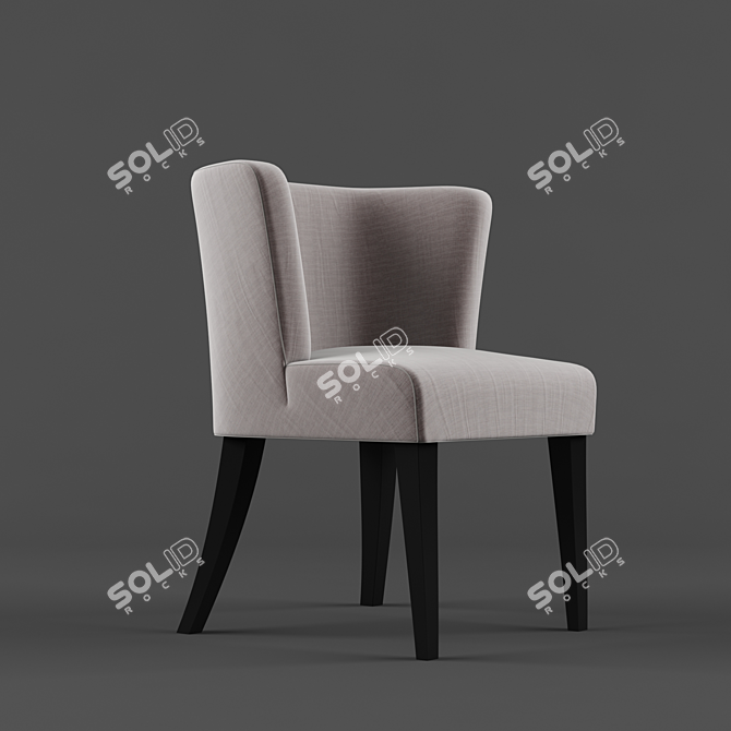 Elegant Alba Slategrey Chair 3D model image 3