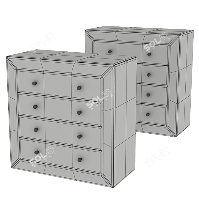 EICHHOLTZ Black Mirror Chest 3D model image 2