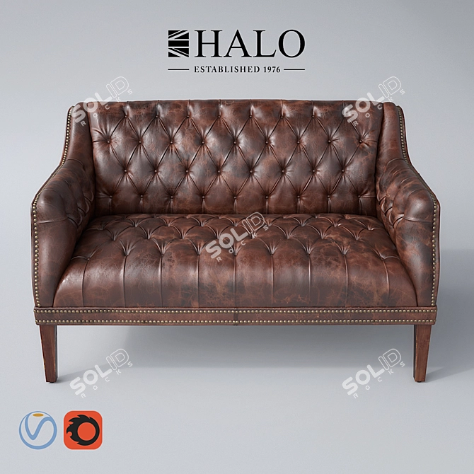 HALO Eastbourne: Stylish and Spacious Sofa 3D model image 1