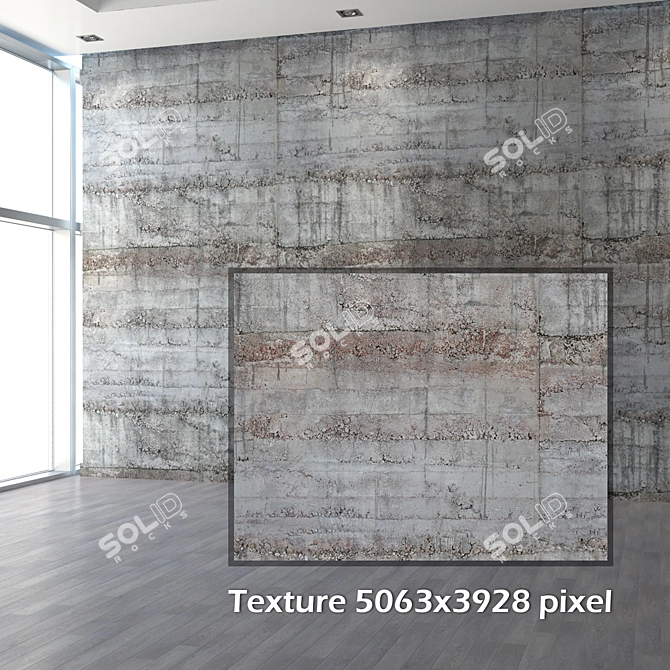 Seamless 4K Concrete Texture 3D model image 2