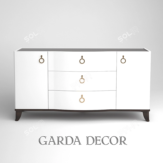 Garda Decor Chest of Drawers 3D model image 1