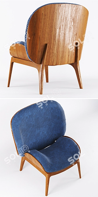 Cozy Hug Armchair Perrouin 3D model image 2