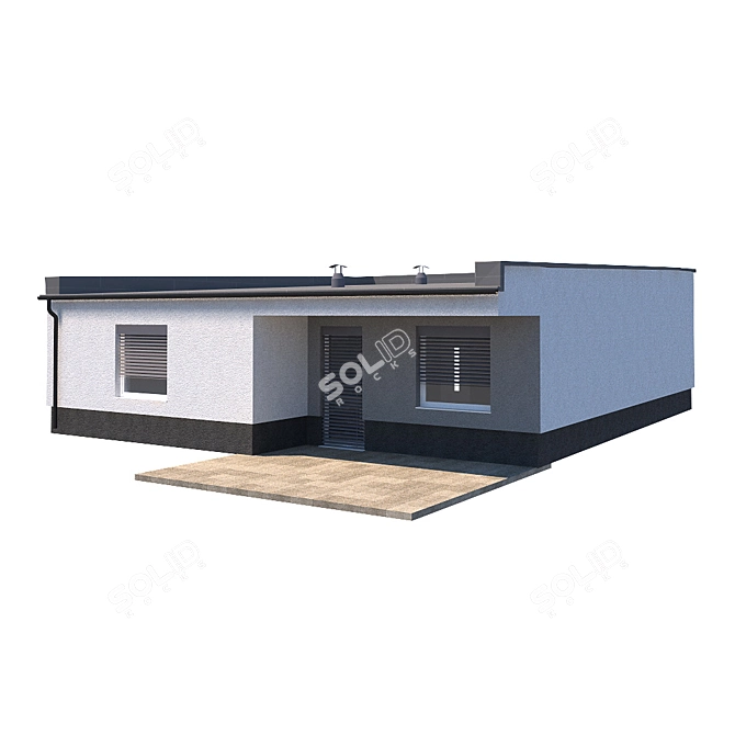 Stunning Modern 3D House 3D model image 1