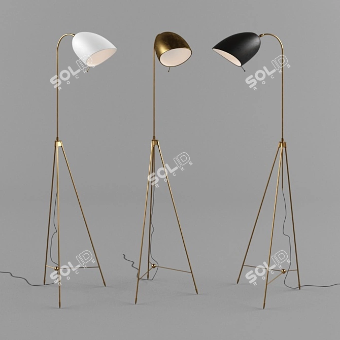 Elegant Sommerard Floor Lamp 3D model image 1