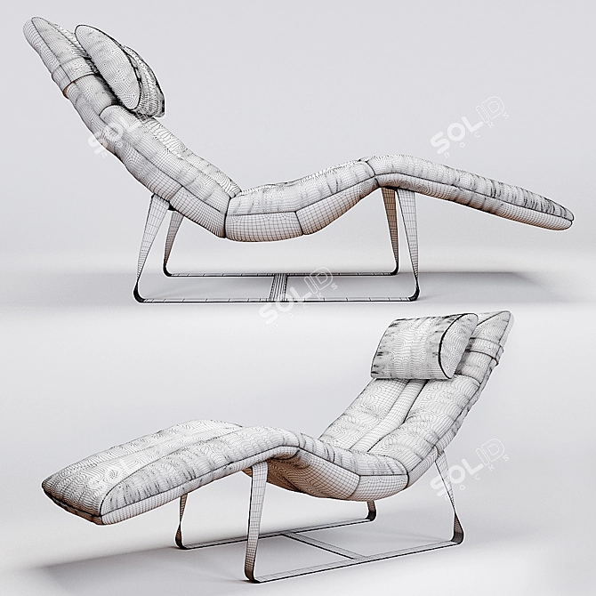 ROLF BENZ LC 360 Chaise: Polys - 110,231 Verts - 110,278 3D model image 2