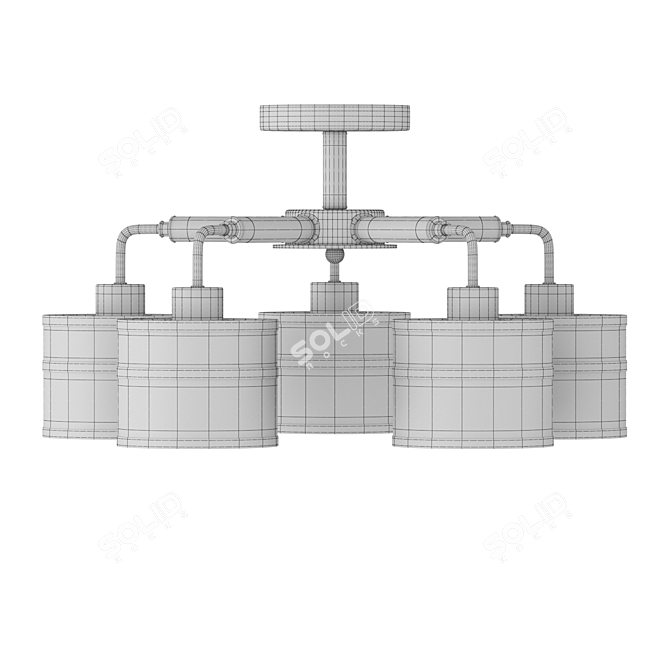 Freya Helen Ceiling Light 3D model image 3