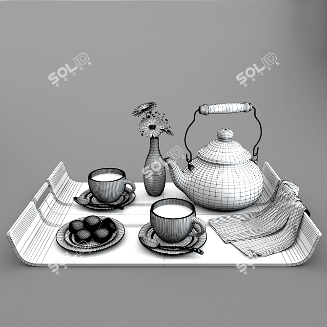 Teapot Tray - 3D Models Available 3D model image 3