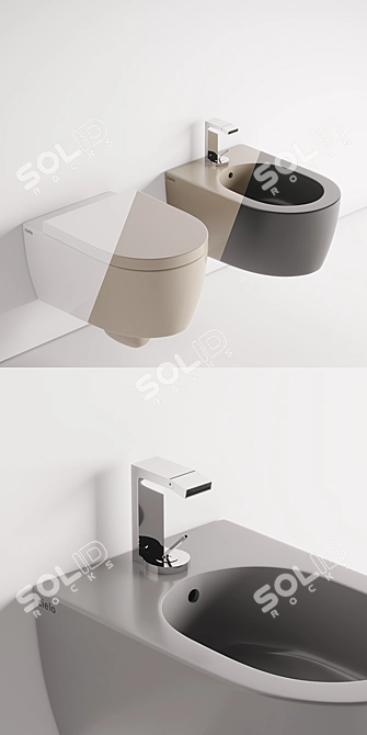 Ceramica Cielo Smile: Sophisticated Suspended Toilets 3D model image 2