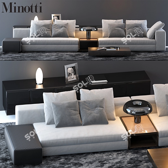 Minotti Set 14: Elegant Furniture Collection from Yang, Ritter, Close, and Morrison 3D model image 1