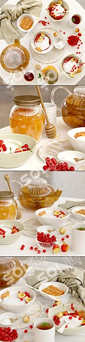 Morning Delights Decor Set 3D model image 2