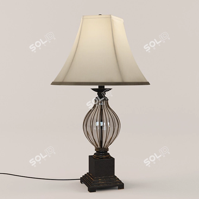 Elegant Ondreya Table Lamp Set 3D model image 1