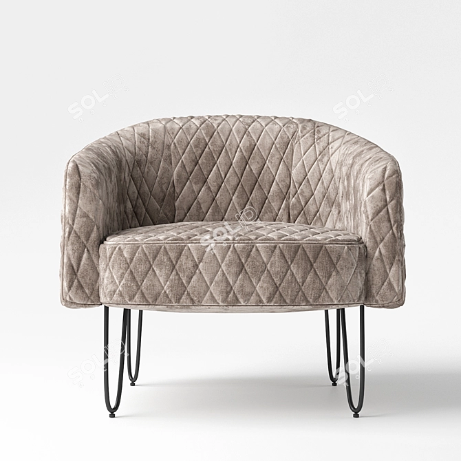 Luxury Strasbourg Armchair 3D model image 1