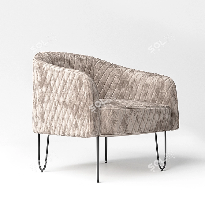 Luxury Strasbourg Armchair 3D model image 2