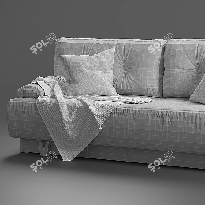 Stylish and Comfy Sofabed for Modern Apartments 3D model image 3