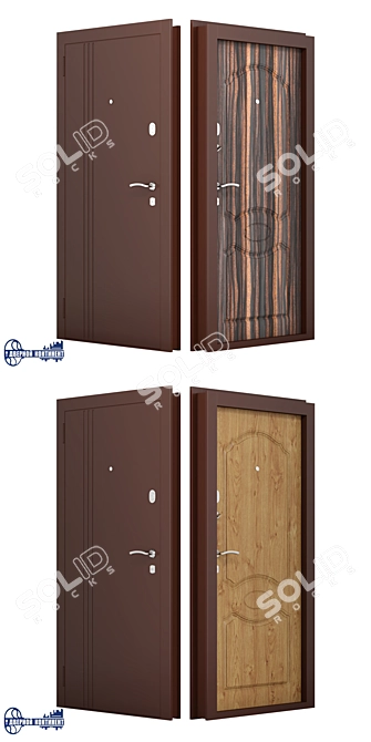 Secure Comfort: Continent-Extra Entrance Doors 3D model image 3