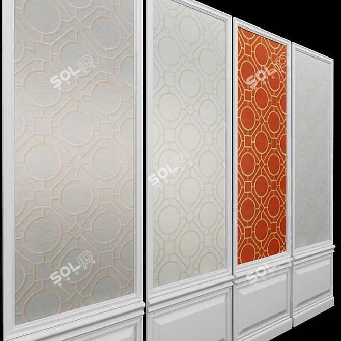 Seabrook Koi-4: Elegant Acrylic Coated Wallpaper 3D model image 2