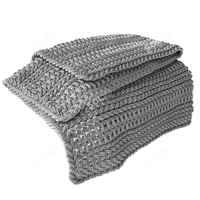 Cozy Home Republic Chunky Knit Throw 3D model image 3