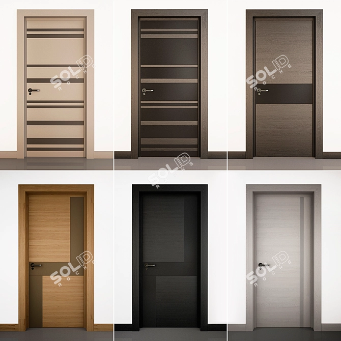 Versatile Door Collocations: 2-in-1 Solution 3D model image 1