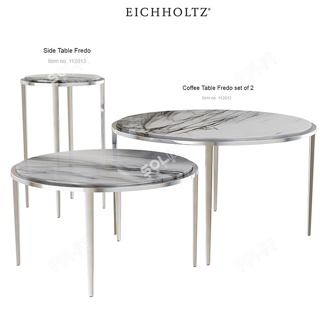 EICHHOLTZ Fredo Coffee & Side Tables 3D model image 1