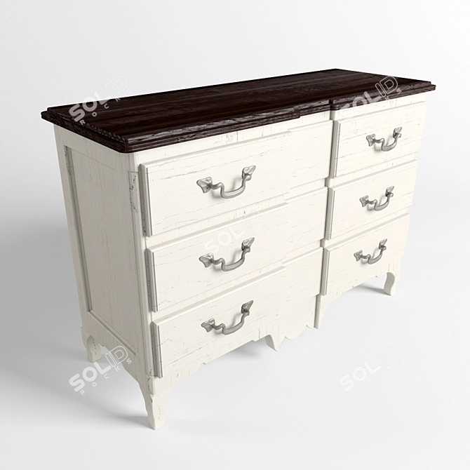 Elegant Vintage Console Table 3D model image 2