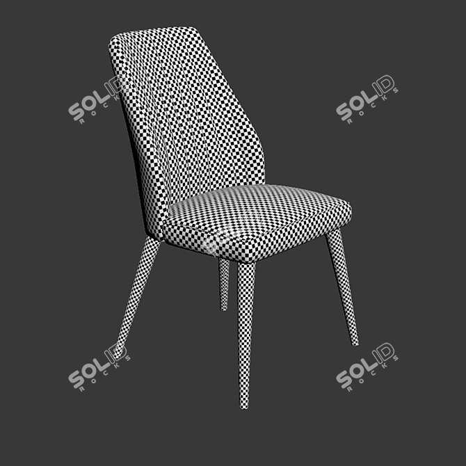 Vaz Modern Dining Chair 3D model image 2