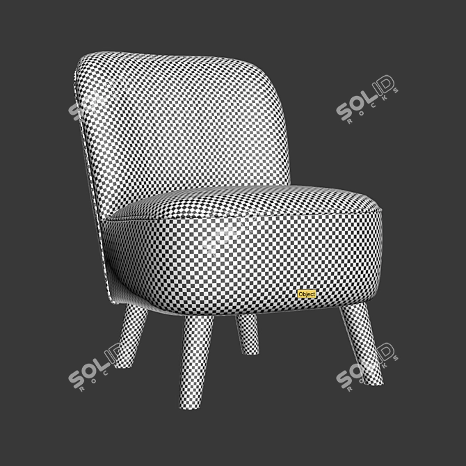 Elegant Alpana Cocktail Chair: Perfect Blend of Style & Comfort 3D model image 3