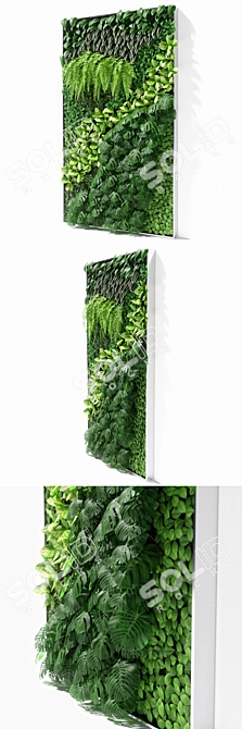 Modern Vertical Garden: UV Mapped, 2000x1200mm 3D model image 2