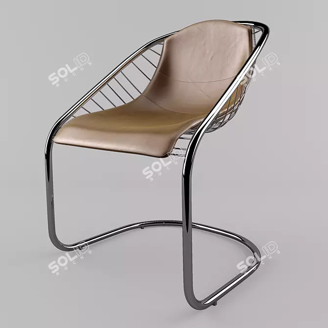 Minotti Cortina Modern Chair: Sleek Design & Superior Comfort 3D model image 1