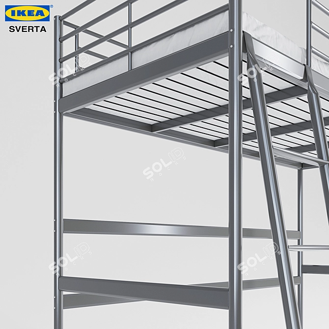 IKEA SVERTA - Solid Wood Bunk Bed 3D model image 2