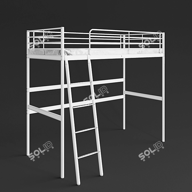IKEA SVERTA - Solid Wood Bunk Bed 3D model image 3