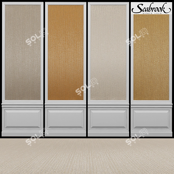 Seabrook Lanai-4: USA-Made Acrylic Coated Paper Wallpaper 3D model image 1