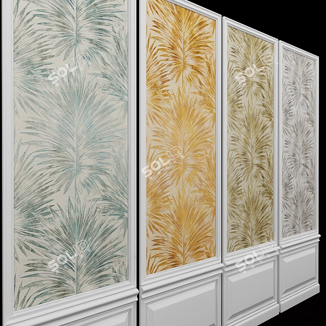 Seabrook Lanai-8: USA-Made Acrylic Coated Paper Wallpaper 3D model image 2