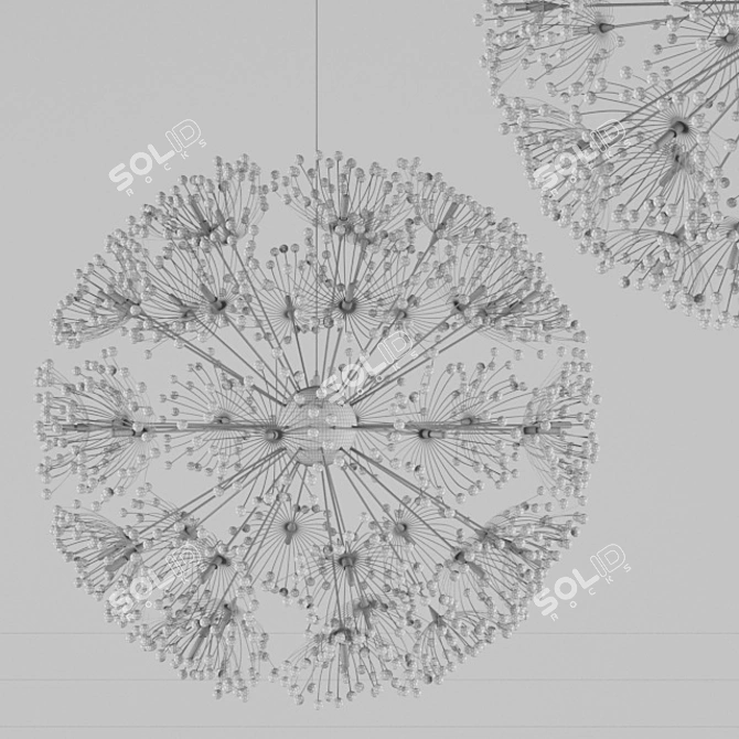 Norbic Crystal Flower Chandelier 3D model image 2