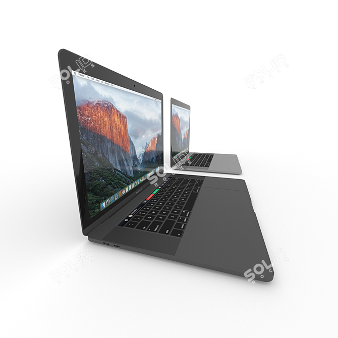 Pro 15-inch MacBook: Sleek & Powerful 3D model image 2