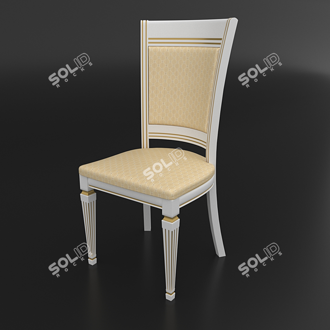 Title: Classic Italian Design Table Set - Nike Avorio 3D model image 2