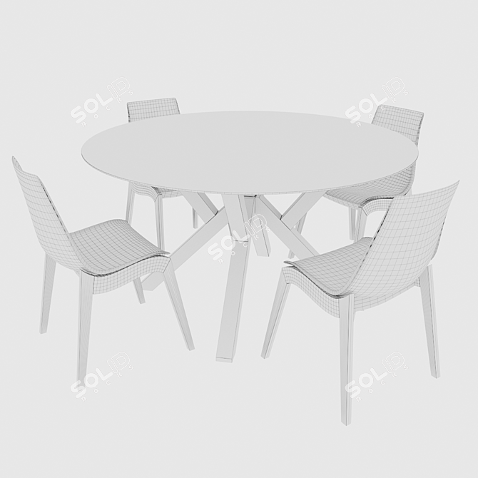 Classic Italian Design Table Set: Calligaris Mikado 3D model image 3